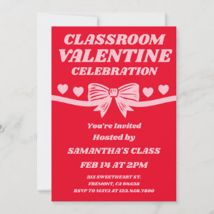 Klassenzimmer Valentinsfeier Einladung