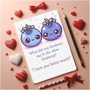 Klassenzimmer Valentinstag Blaubeer-Spaß! Feiertagskarte