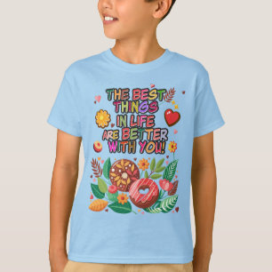 Klassenzimmer Valentinstag Boho Donuts und Blumen T-Shirt