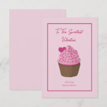 Klassenzimmer Valentinstag Cupcake Herz Karte