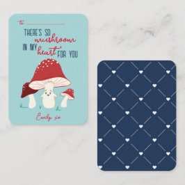 Klassenzimmer Valentinstag So Pilz Herzkarte Mitteilungskarte