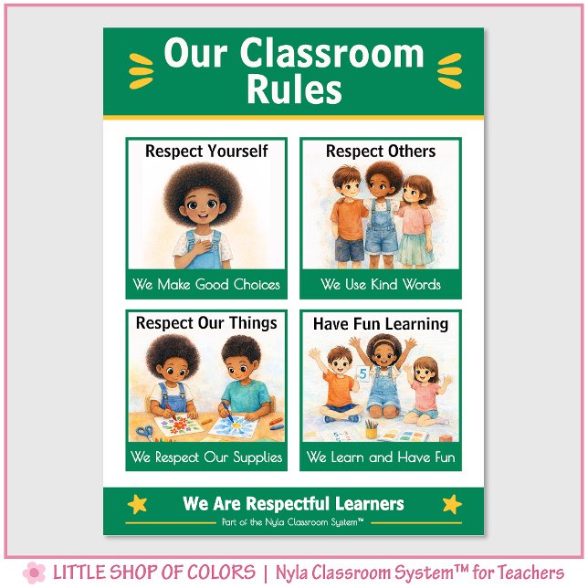 Klassenzimmerregeln Kindergarten Lehrer Anker-Diag Poster (Von Creator hochgeladen)