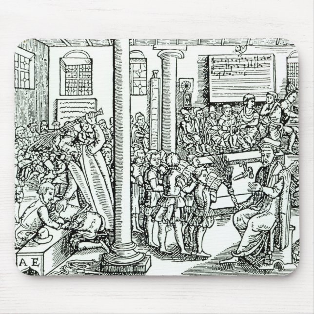 Klassenzimmerszene in Tudor Zeiten Mousepad (Vorne)
