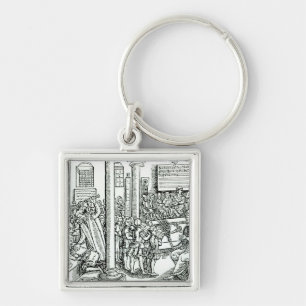 Klassenzimmerszene in Tudor Zeiten Schlüsselanhänger