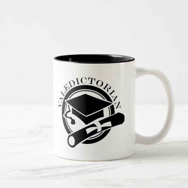 Klassevaledictorian-Geschenk Zweifarbige Tasse (Rechts)