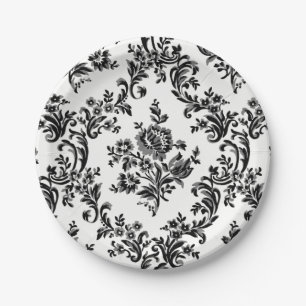 KLASSIC FLORAL BAROQUE PATTER PARTY PLATE ELEGANT PAPPTELLER