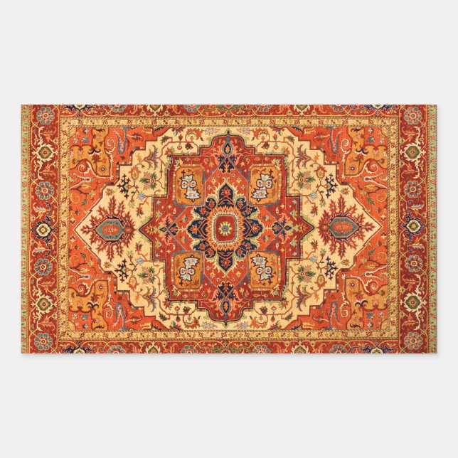 KLASSIC PERSIAN RUG RECHTECKIGER AUFKLEBER (Vorderseite)