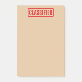 klassifiziert post-it klebezettel