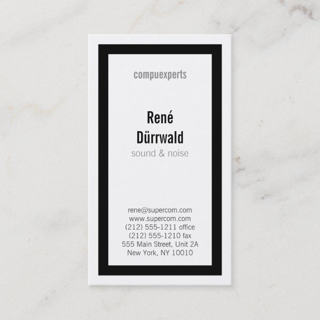 Klassifizierung in BW Visitenkarte (Vorderseite)