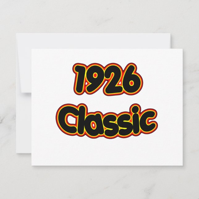 Klassik 1926 karte (Vorderseite)