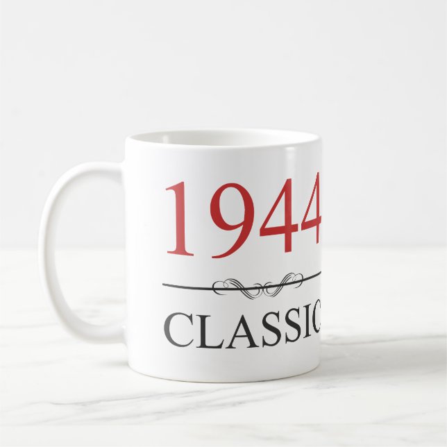 Klassik 1944 80. Geburtstag Kaffeetasse (Links)