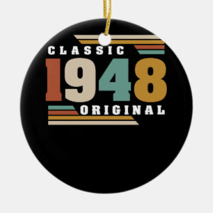 Klassik 1948 Original 74. Geburtstag 74. Keramik Ornament