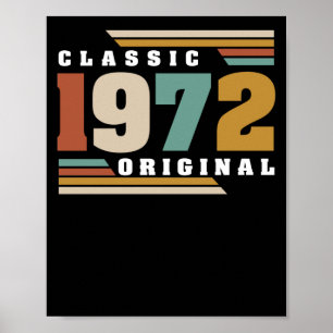Klassik 1972 Original 50. Geburtstag 50 Jahre alt Poster