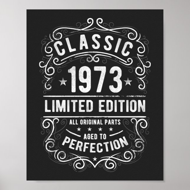 Klassik 1973 | Limited Edition Birthday Gift Poster (Vorne)