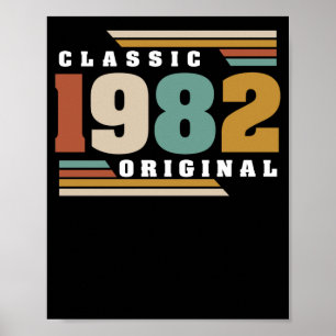 Klassik 1982 Original 40. Geburtstag 40 Jahre alt Poster