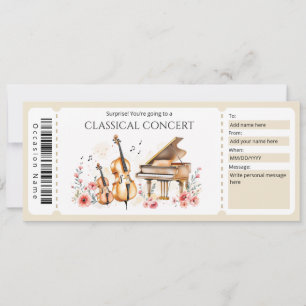 Klassik-Ticket-Geschenkgutschein Einladung