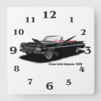 Klassiker-Auto-Bild für Quadrat-Wanduhr