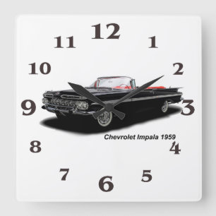 Klassiker-Auto-Bild für Quadrat-Wanduhr Quadratische Wanduhr