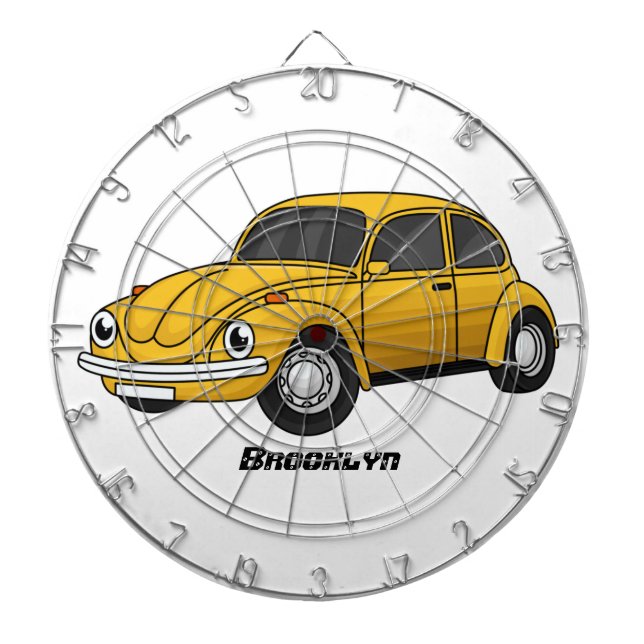 Klassiker-Auto-Cartoon Dartscheibe (vorne)
