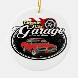 Klassiker Auto GTO Garage Keramik Ornament