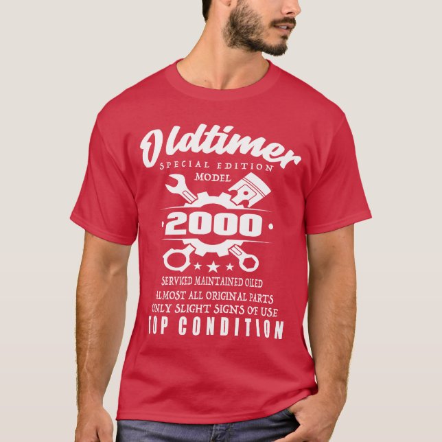 Klassiker Auto Sonderedition Modell 2000 Geburtsta T-Shirt (Vorderseite)