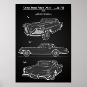Klassiker-Automarken-Patentposter Poster