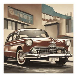 Klassiker-Autoplakat Fotodruck