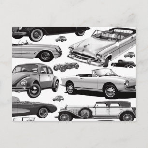 Klassiker-Autos Postkarte