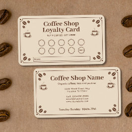 Klassiker-Coffee-Shop-Treuekarte Visitenkarte