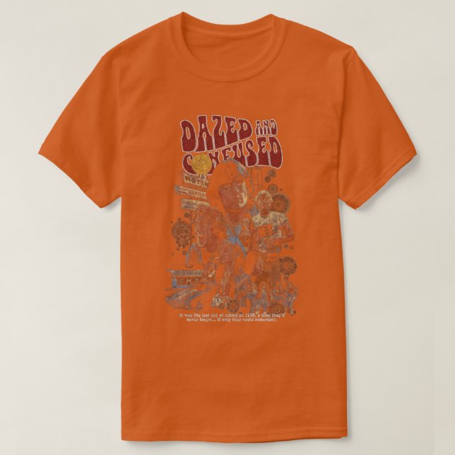 Klassiker "Dazed and Confused Stoned cults" T-Shirt (Design vorne)