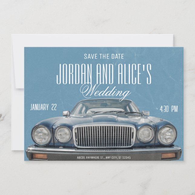 Klassiker-Hochzeit  Save The Date (Vorderseite)