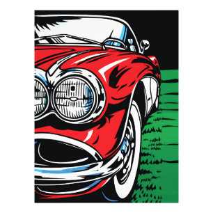 Klassiker Muscle Car Front Pop Art Retro Fotodruck
