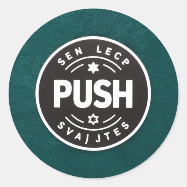 KLASSIKER RUNDSCHALTER RUNDER AUFKLEBER (Vorderseite)