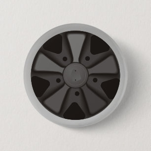 Klassiker trägt das Autorennenrad zur schau, das Button