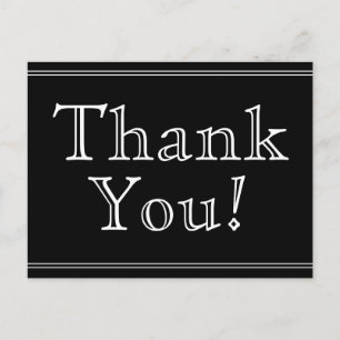 Klassisch, altmodisch "Danke!" Postkarte