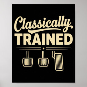 Klassisch ausgebildete Handhebel-Pedale-Fahren Poster