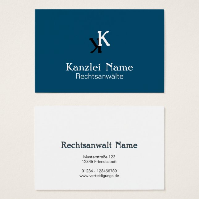 Klassisch blau  (Vorne & Hinten)