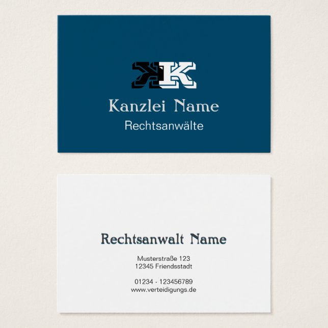 Klassisch blau  (Vorne & Hinten)