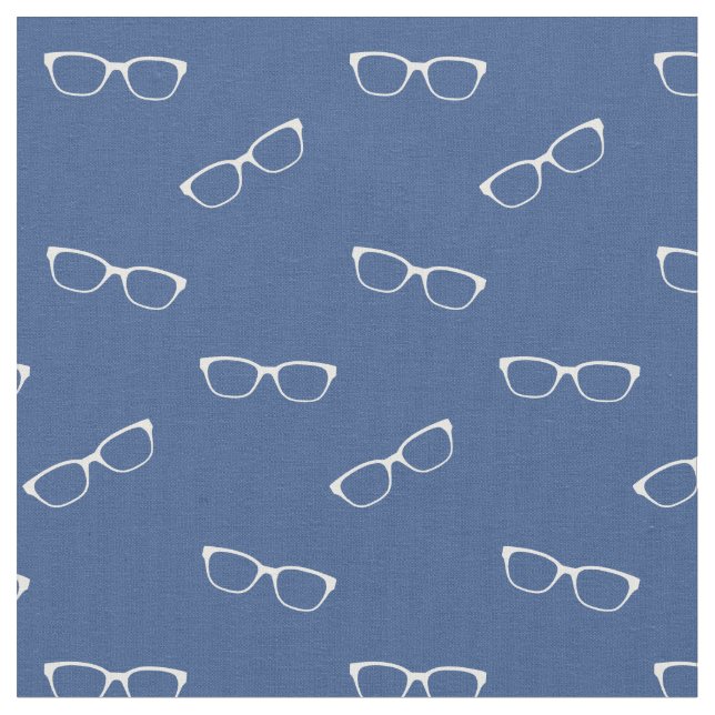 Klassisch blaue Farbstoffe mit Eyeglassprint Stoff (Nahaufnahme)