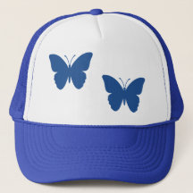 Klassisch blaue Schmetterlinge weiß und königlich