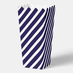Klassisch blaue und weiße gestreifte Kinoabend-Pop Geschenkschachtel
