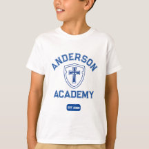 Klassisch Blaues Text Kreuz und Schild Homeschool