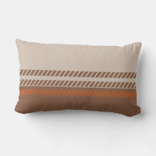 Klassisch Braun und Beige und Orange mit Streifen Lendenkissen