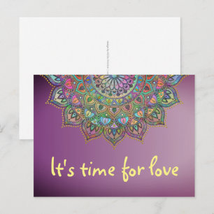 Klassisch buntes Mandala Indien Stil 1 Postkarte