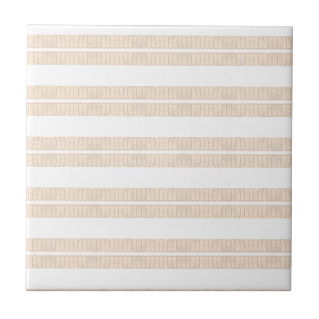 Klassisch Chic Keramikfliese Beige Streifen (Vorderseite)