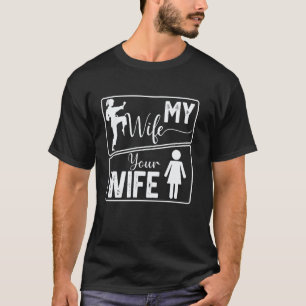 Klassisch Deine Frau Meine Frau Lustiger Karate-St T-Shirt