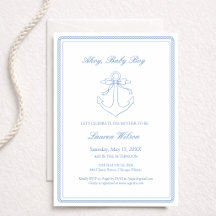 Klassisch Einfach Ahoy Baby Junge Elegante Dusche