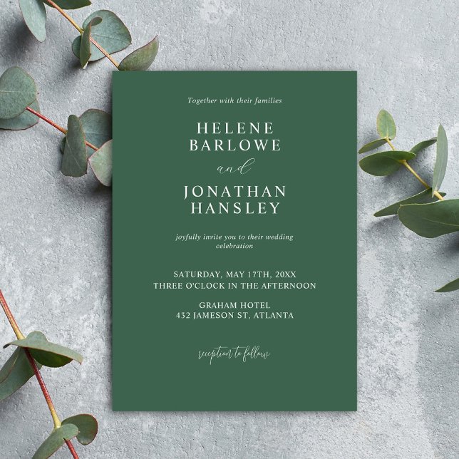 Klassisch einfach Minimalistisch Moderne Elegante  Einladung (Von Creator hochgeladen)