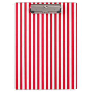 Klassisch einfach, modern rot und weiß gestreift klemmbrett