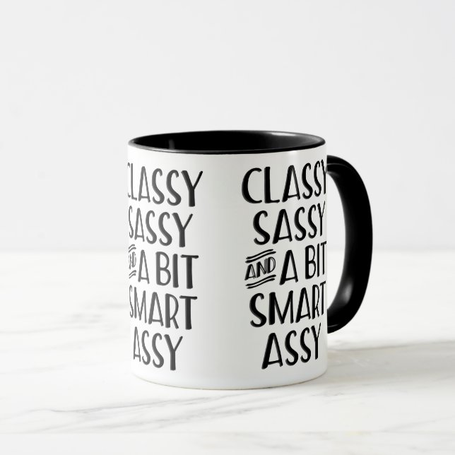 Klassisch, einfach und ein bisschen clever tasse (VorderseiteRechts)